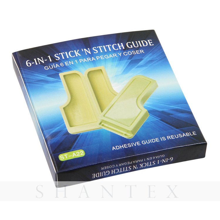 Accessoires de couture Guide de couture Stick'n Stitch 6-en-1 Parfait pour les travaux d'aiguille Guide de couture pour machines à coudre