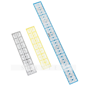 Règle de conception rectangulaire Règle de couette en acrylique jaune fluo de couleur fluorescente